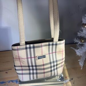 Burberry Beige Checkered Women's Bag